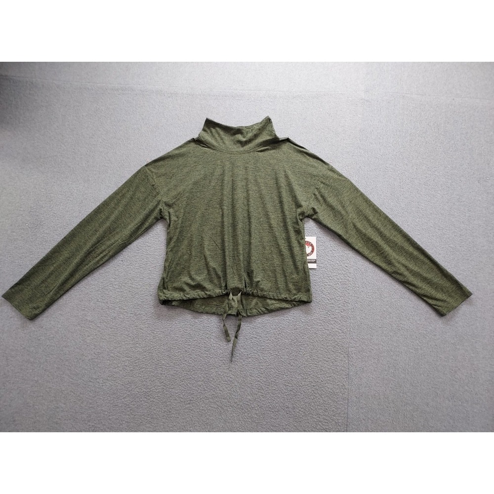 Canada Weather Gear Women Sweatshirt L Sage Green Long Sleeve Mock Neck Pullover